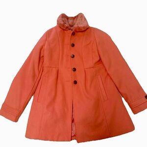Jessica Simpson Kids Pea Coat in Vibrant Orange